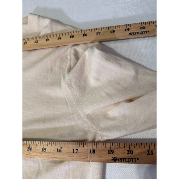 $395 Burberry London Beige Luxury Merino Wool Minimalist Sweater Pullover Sz L - Picture 13 of 16